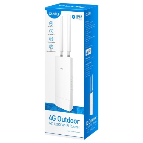 Cudy LT700 router bezprzewodowy Gigabit Ethernet Dual-band (2.4 GHz/5 GHz) 4G Biały CUDY