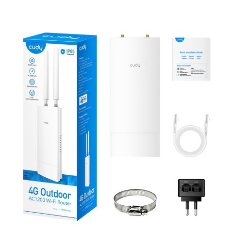 Cudy LT700 router bezprzewodowy Gigabit Ethernet Dual-band (2.4 GHz/5 GHz) 4G Biały CUDY