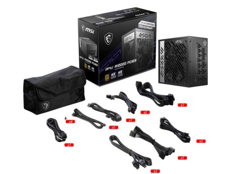 MSI MPG A1000G PCIE5 moduł zasilaczy 1000 W 20+4 pin ATX ATX Czarny MSI