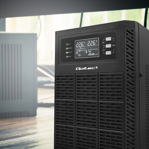 QOLTEC ZASILACZ AWARYJNY UPS 6KVA | 6000W | POWER FACTOR 1.0 | LCD | EPO | USB | ON-LINE Qoltec
