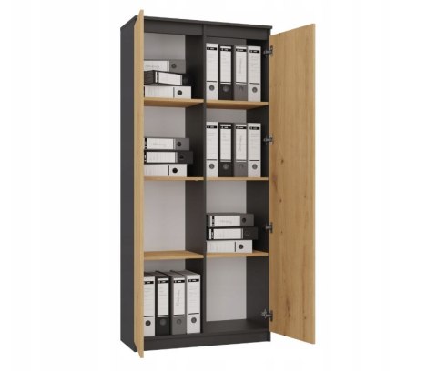 REGAŁ BIUROWY RS-80 HEMN ANTRACYT/ARTISAN KOMPLET TOP E SHOP