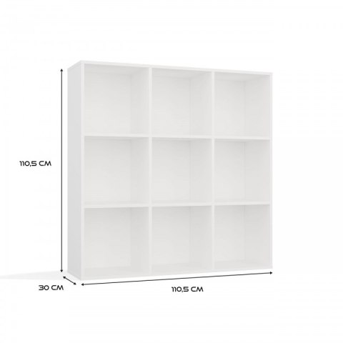 REGAŁ MALAX 3x3 H BIEL TOP E SHOP