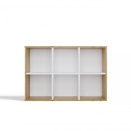 REGAŁ MALAX MINI 2X3 DĄB ARTISAN/BIEL TOP E SHOP