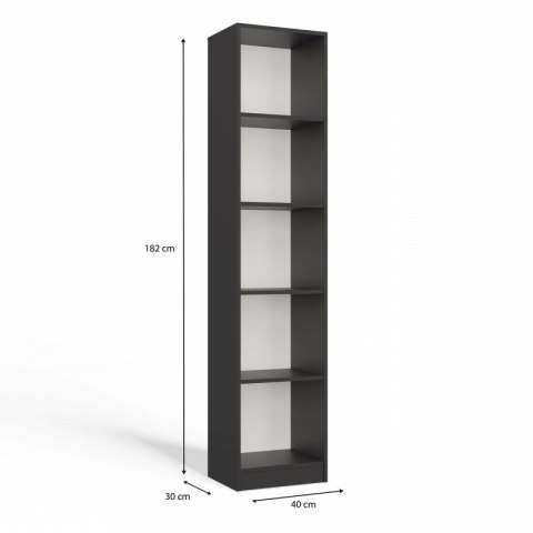 REGAŁ NA KSIĄŻKI 40 CM ANTRACYT TOP E SHOP