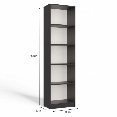 REGAŁ NA KSIĄŻKI 50 CM ANTRACYT TOP E SHOP