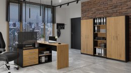 REGAŁ ZAMKNIĘTY OLIV 2D ANTRACYT/ARTISAN KOMPLET TOP E SHOP