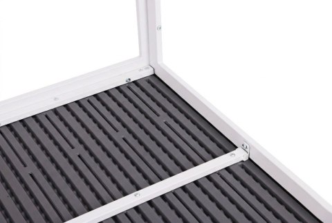 Stół ogrodowy 6-osobowy 156x78 cm polywood meble na taras szare białe MultiGarden MultiGarden