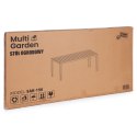 Stół ogrodowy 6-osobowy 156x78 cm polywood meble na taras szare białe MultiGarden MultiGarden