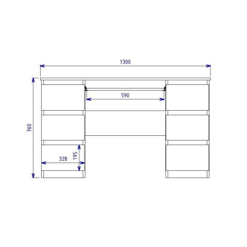 BIURKO KUBA BIAŁY MAT TOP E SHOP