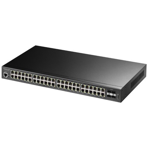 Cudy GS2048PS4 Zarządzany L2 Gigabit Ethernet (10/100/1000) Obsługa PoE Czarny CUDY