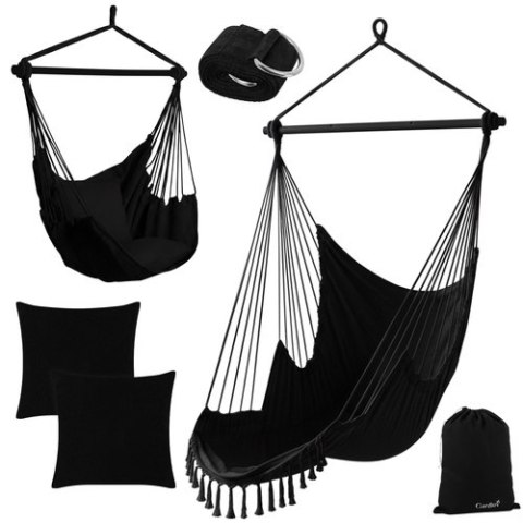 Huśtawka - fotel wiszący 210cm czarny Gardlov GARDLOV