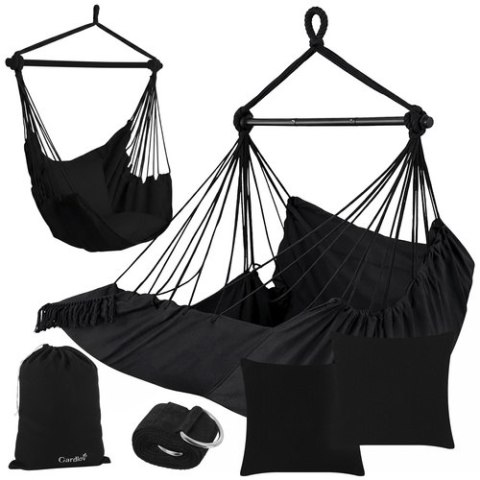 Huśtawka - fotel wiszący 210cm czarny Gardlov GARDLOV