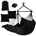 Huśtawka - fotel wiszący 210cm czarny Gardlov GARDLOV