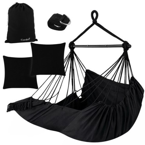 Huśtawka - fotel wiszący 210cm czarny Gardlov GARDLOV