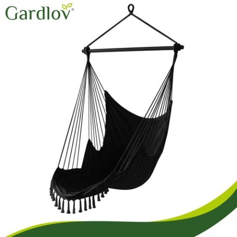 Huśtawka - fotel wiszący 210cm czarny Gardlov GARDLOV