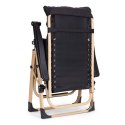 Leżak ogrodowy plażowy z poduszką zagłówkiem regulacja czarny złota rama MultiGarden MultiGarden