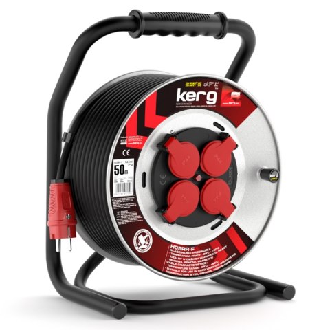 Przedł.BĘBNOWY KERG 3G2.5 50M CZARNY H05RRF STANDARD guma EPR KERG