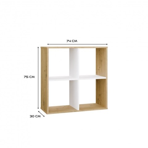 REGAŁ MALAX 2X2 ARTISAN/BIEL TOP E SHOP