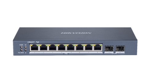 Hikvision DS-3E1510P-SI łącza sieciowe Zarządzany L2 Gigabit Ethernet (10/100/1000) Obsługa PoE Czarny Hikvision