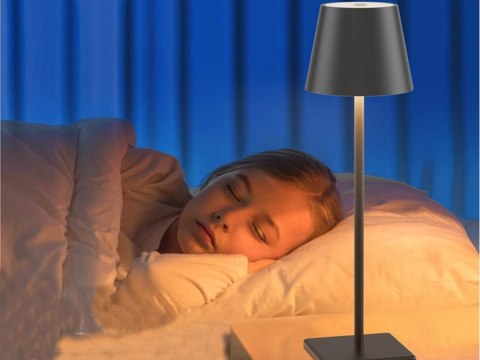 Lampka nocna stołowa dotykowa lampa 3 stopniowa wysoka bezprzewodowa usb Czarna