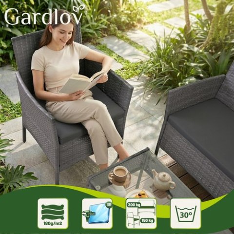 Meble ogrodowe rattanowe antracyt Gardlov 26907 GARDLOV