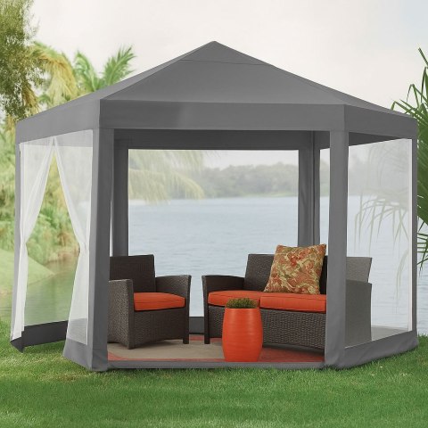 Namiot pawilon ogrodowy handlowy 2x2x2 m z moskitierą szary MultiGarden MultiGarden