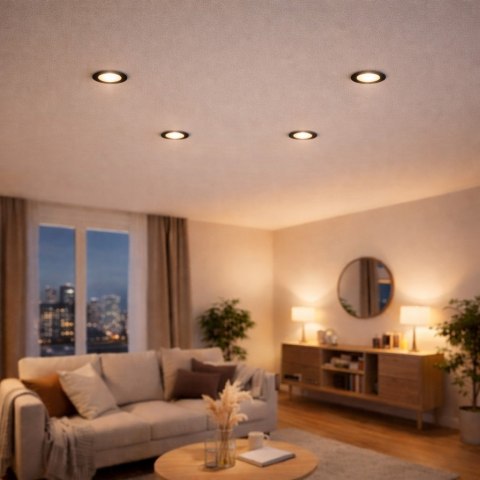 Panel led okrągły Gerd 3W 4000K czarny