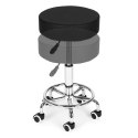 Stołek obrotowy taboret kosmetyczny medyczny fotel regulowany czarny ModernHome ModernHome
