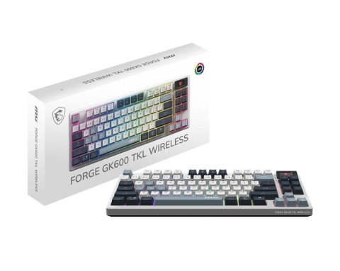 Klawiatura do gier MSI FORGE GK600 TKL Wireless SKY Bezprzewodowa MSI