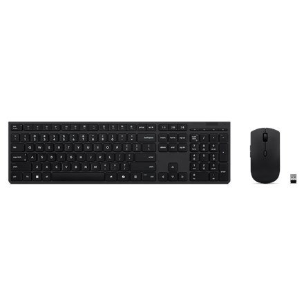 Lenovo Professional Bezprzewodowa ładowalna klawiatura i mysz combo | Zestaw klawiatury i myszy | Bezprzewodowy | Mysz w zestawi Lenovo