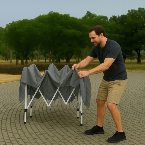 Namiot pawilon ogrodowy 3x3 m rozkładany automatycznie daszek do ogrodu na taras MultiGarden MultiGarden