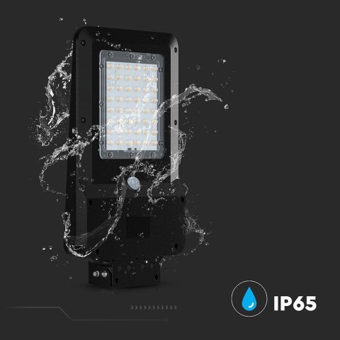 Naświetlacz oprawa uliczna solarna V-TAC 20W LED czarna IP65 150Lm/W VT-ST20CCT 3000K-4000K-6000K 3000lm 3 lata gwarancji