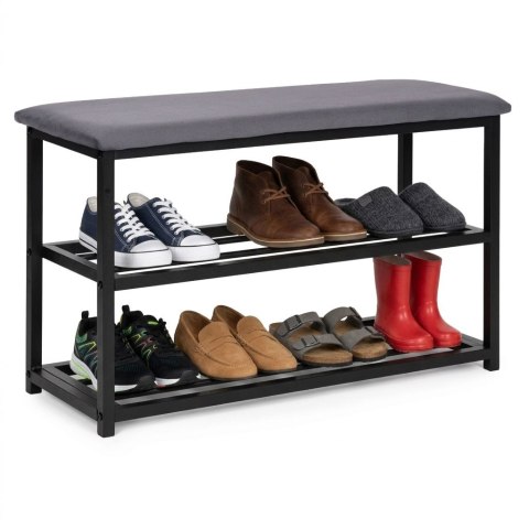 Szafka na buty z siedziskiem regał ławka tapicerowana 80 cm 2 półki ModernHome ModernHome
