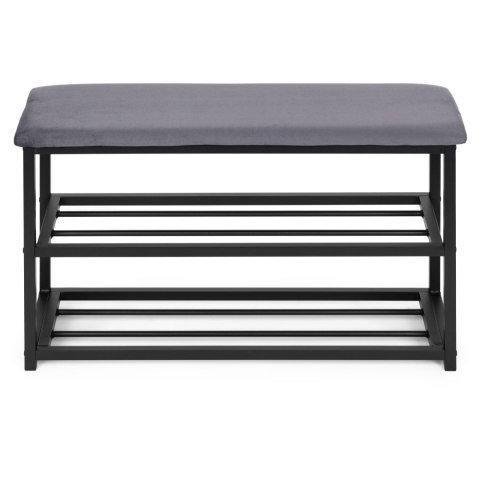 Szafka na buty z siedziskiem regał ławka tapicerowana 80 cm 2 półki ModernHome ModernHome