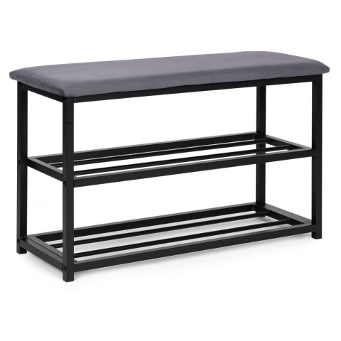 Szafka na buty z siedziskiem regał ławka tapicerowana 80 cm 2 półki ModernHome ModernHome