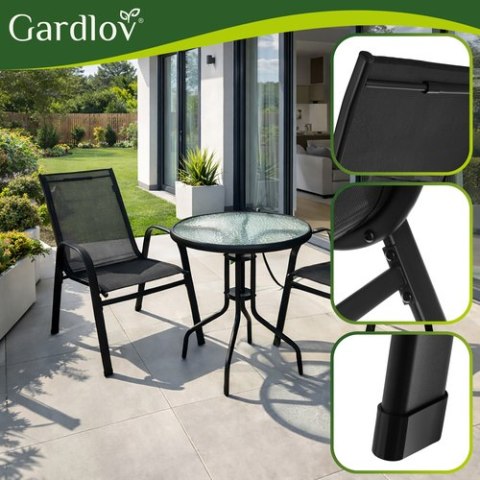 Zestaw mebli balkonowych-stolik+ 2 krzesła Gardlov GARDLOV
