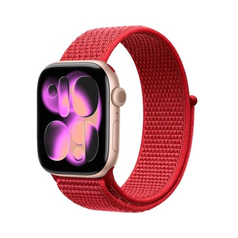 Crong Nylon - Pasek sportowy do Apple Watch 38/40/41/42 mm (Red Fusion) Crong