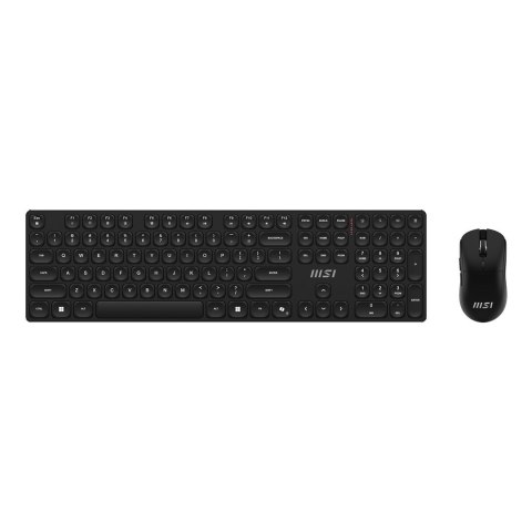 MSI FORGE K210 WIRELESS COMBO klawiatura Dołączona myszka Dom/Biuro USB QWERTY US English Czarny MSI