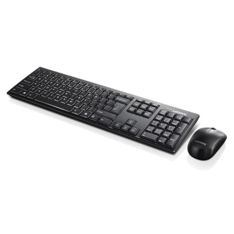 Zestaw klawiatura + mysz Lenovo 100 Wireless Combo Keyboard & Mouse GX30L66303 (USB 2.0; (EN); kolor czarny; optyczna; 1000 DPI) Lenovo