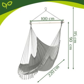 Huśtawka - fotel wiszący 210cm szary Gardlov GARDLOV