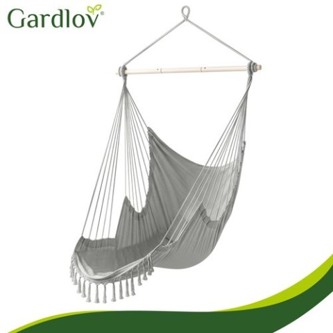 Huśtawka - fotel wiszący 210cm szary Gardlov GARDLOV