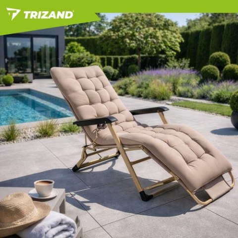 Leżak ogrodowy składany 60x177x30cm Trizand TRIZAND
