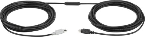 Logitech GROUP 10m Extender Cable kabel PS/2 6-p Mini-DIN Czarny Logitech