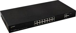 PULSAR SF116 łącza sieciowe Zarządzany Fast Ethernet (10/100) Obsługa PoE 1U Czarny PULSAR