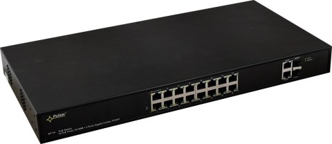 PULSAR SF116 łącza sieciowe Zarządzany Fast Ethernet (10/100) Obsługa PoE 1U Czarny PULSAR