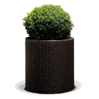 Donica okrągła LARGE CYLINDER PLANTER whiskey brown Keter