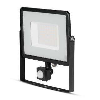 Naświetlacz LED V-TAC 50W SAMSUNG CHIP czujnik ruchu funkcja cut-OFF czarny VT-50-S-B 6400K 4000lm 5 lat gwarancji
