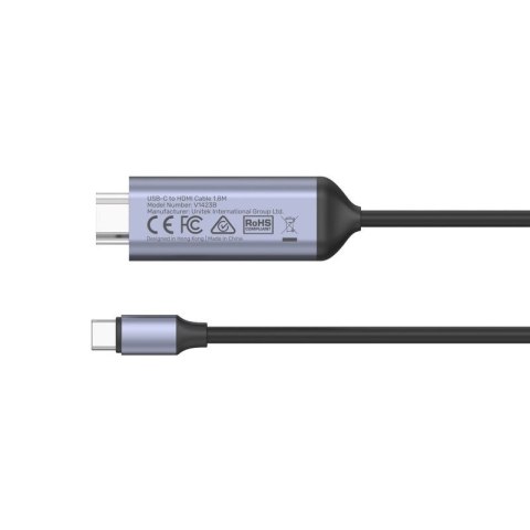 UNITEK KABEL USB-C - HDMI 8K, USB 4, HDR10+, 1,8M UNITEK