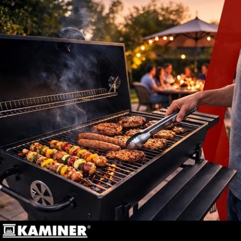 Grill ogrodowy z pokrywą 108x67x96cm Kaminer KAMINER
