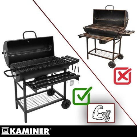 Grill ogrodowy z pokrywą 108x67x96cm Kaminer KAMINER